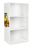 Librería blanca con estilo - OSLO - 3 estantes - Señor Excavadora