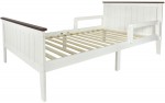 Cama de madera PARIS WALNUT 200x90 con barra de seguridad