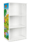 Librería blanca con estilo - OSLO - 3 estantes - Dinosaurios