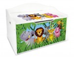 XL Kiste für der Spielzeug, Motiv: Dschungel Tiere