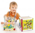 Juguete sensorial para niños - colorido cubo de madera educativo