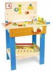 Conjunto de carpintería educativa de madera para niños con una caja portátil a herramientas