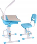Escritorio y silla - SMART - ajustable escritorio con cajón para niños ergonómico, azul