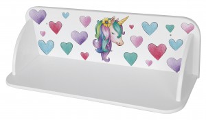Estantería mural de madera con cabeza de unicornio