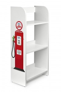 Estantería de madera para niños con tres estantes - Gasolinera.