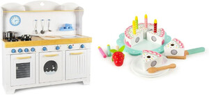 Cocina de madera para niños Saint Tropez + Pastel de Cumpleaños