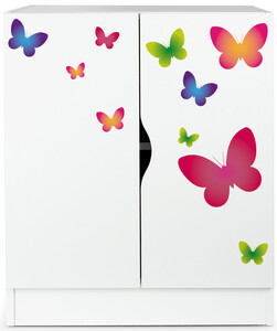 Mueble moderno blanco - ROMA "Mariposas"