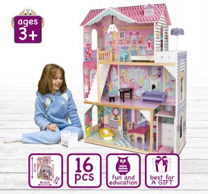 Casa de muñecas de madera - Apartamento Lujo - con un ascensor