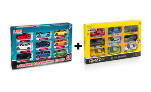 Gran juego de autos de metal, 18 coloridos autos deportivos para niños