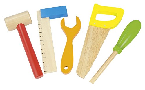 Conjunto de carpintería educativa de madera para niños con una caja  portátil a herramientas